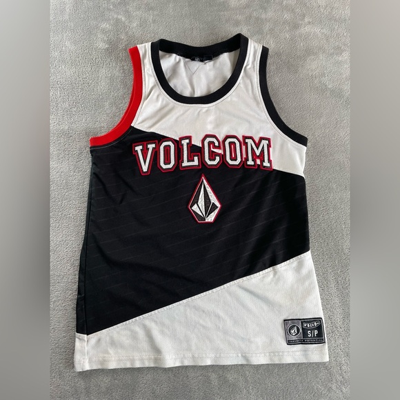 Volcom Stitched Jersey Mens S Tank Top Sleeveless Logo Skate Streetwear •marks - Picture 1 of 14